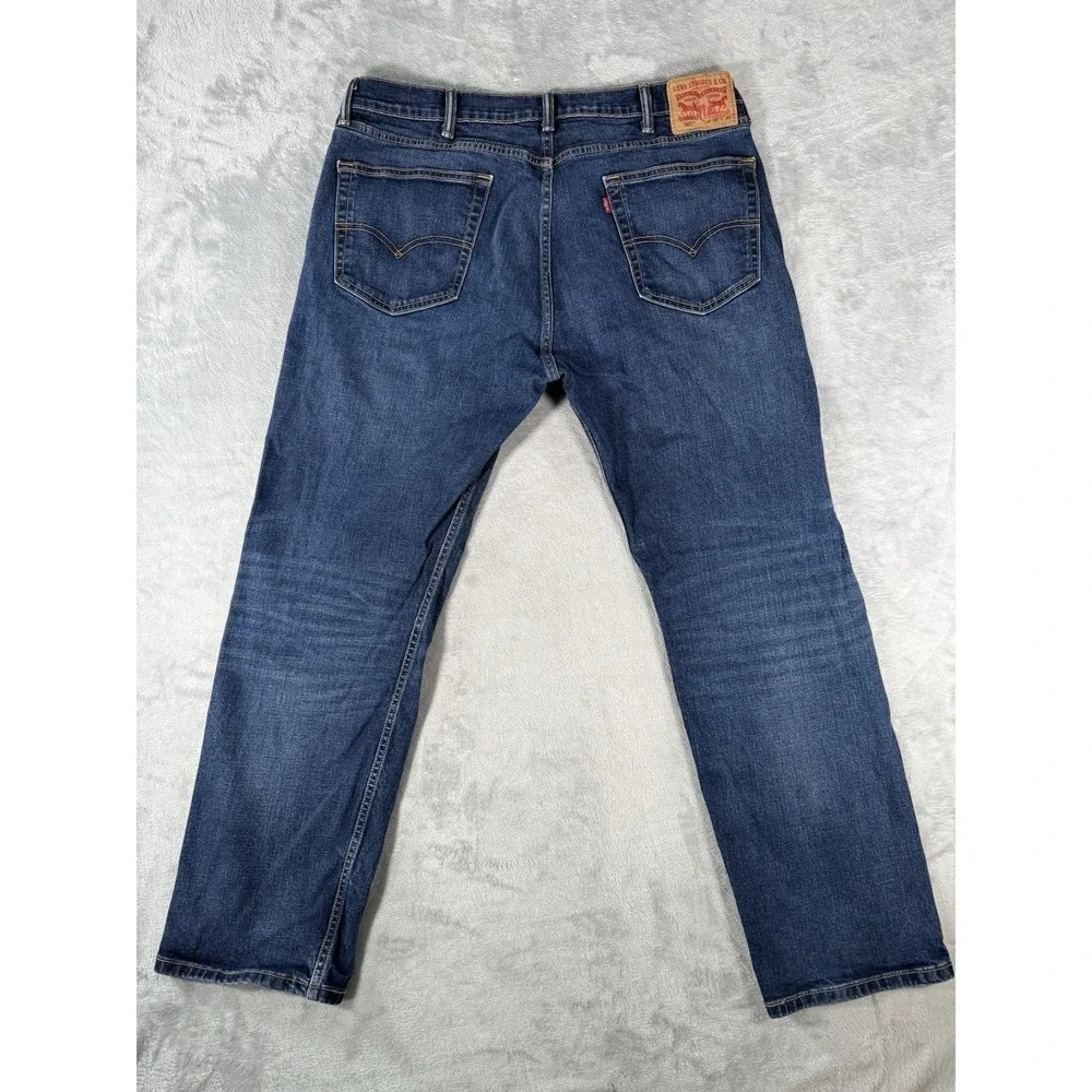 Levis 505 Mens 38x30 Blue Denim Regular Straight Fit‎ Dark Wash
